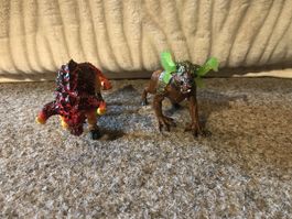 Fantasy Tierfiguren Set - Feuerbulle und Waldmonster!