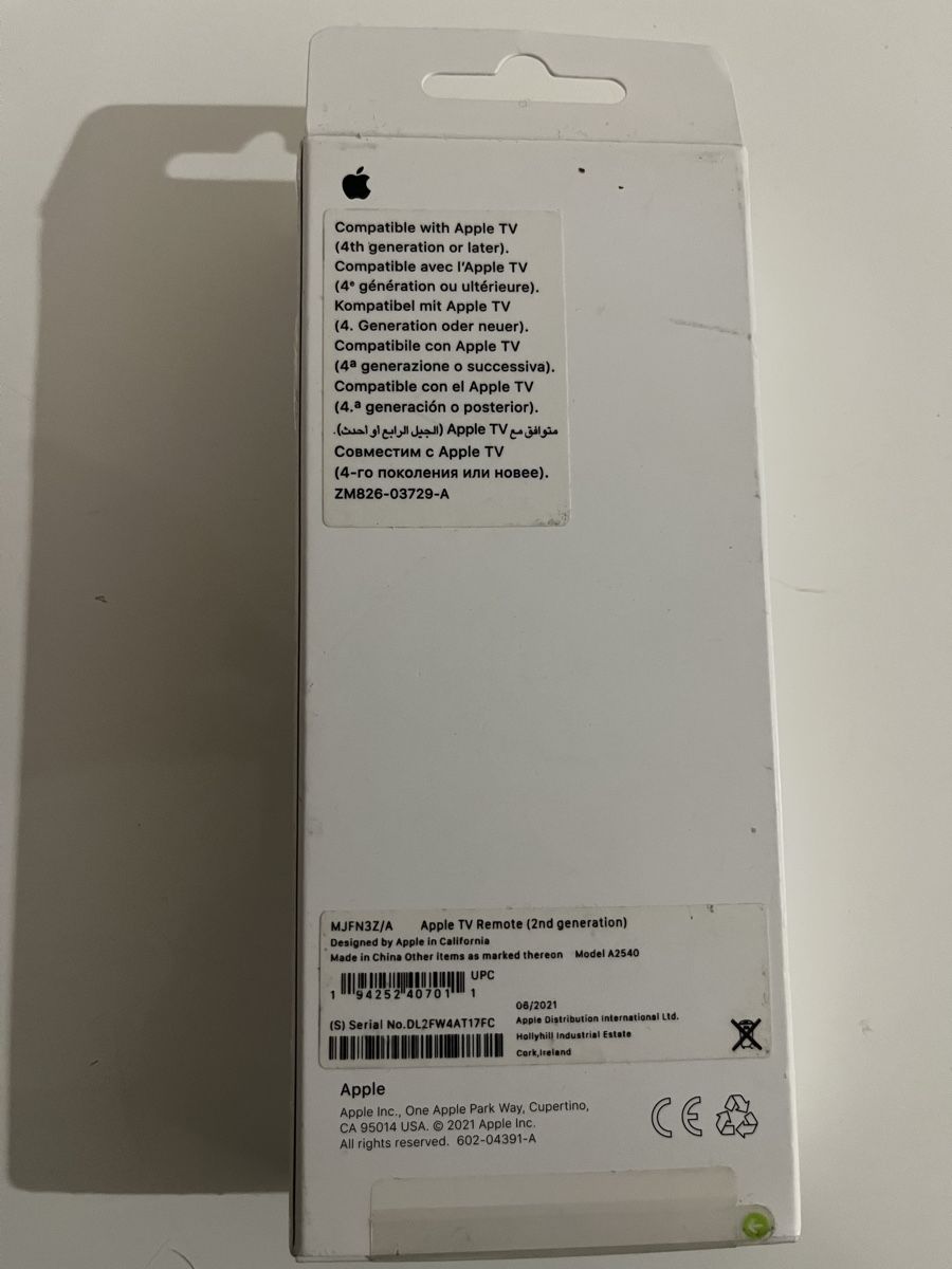Apple Fernbedienungen: Télécommande Apple TV Remote – Neu und originalverpackt aus Petit-Lancy von Hpk_tbk 2