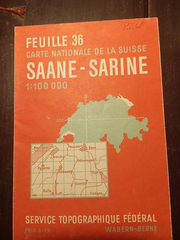 Cartine & Atlanti: Saane sarine Landkarte – Usato da Basel venduto da Petergunn