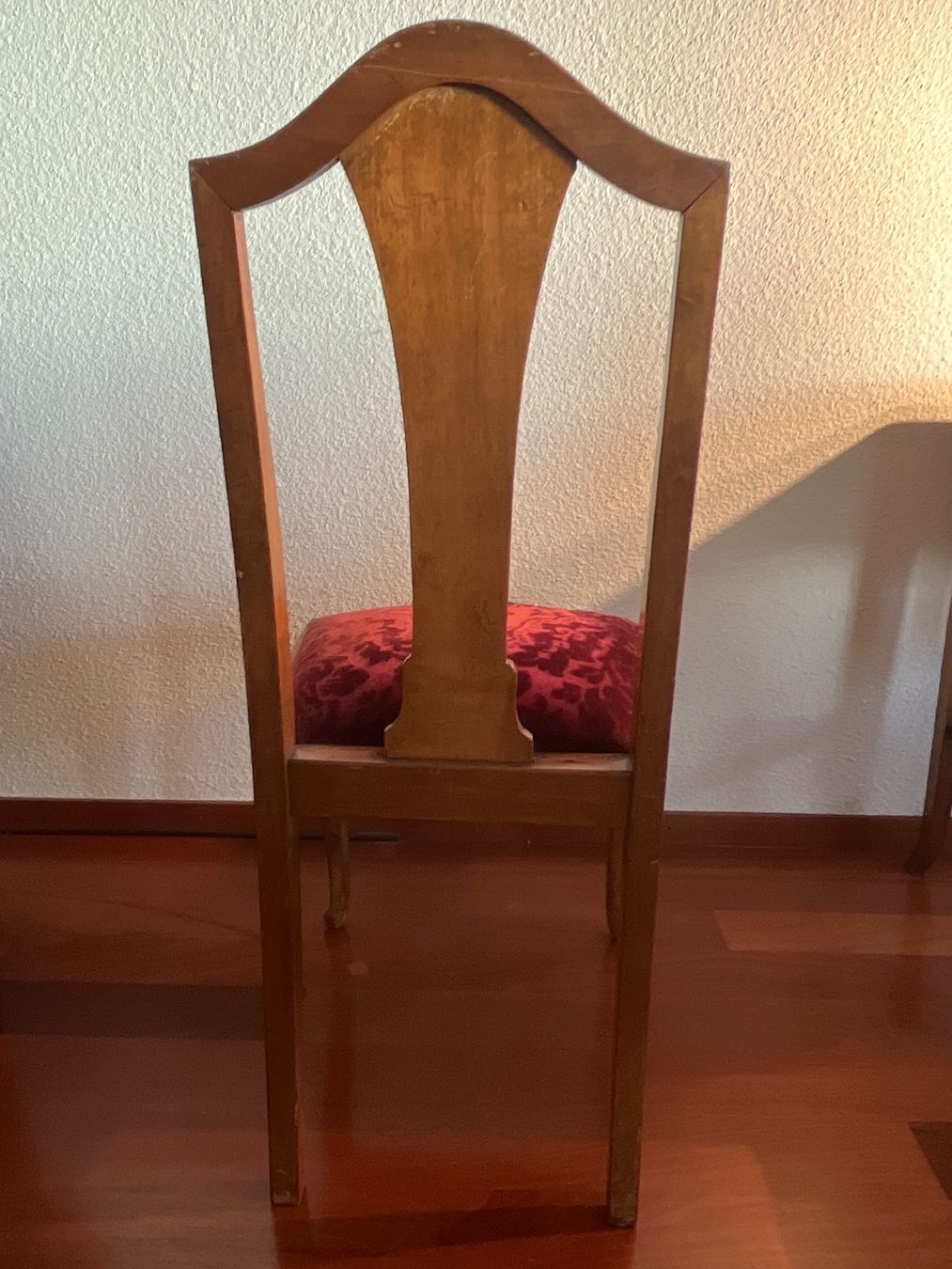 Sedie: Vintage Stuhl, Holz & Samt – Usato da Luzern venduto da Jiggy_8898 2