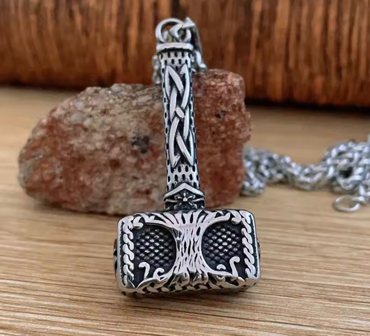 Ciondoli: Thor Hammer Halskette Edelstahl Wikinger Schmuck – Nuovo (secondo la descrizione) da Gams venduto da Mariawicca 1