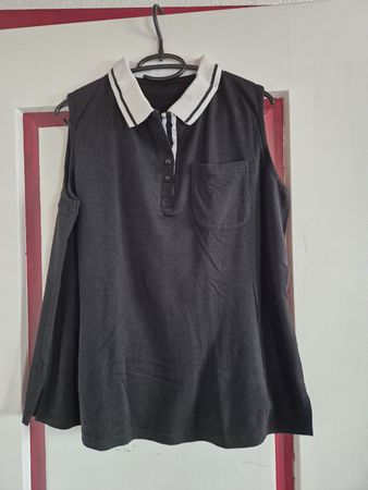 Sommerliches Polo-Top, ärmellos, Grösse  L