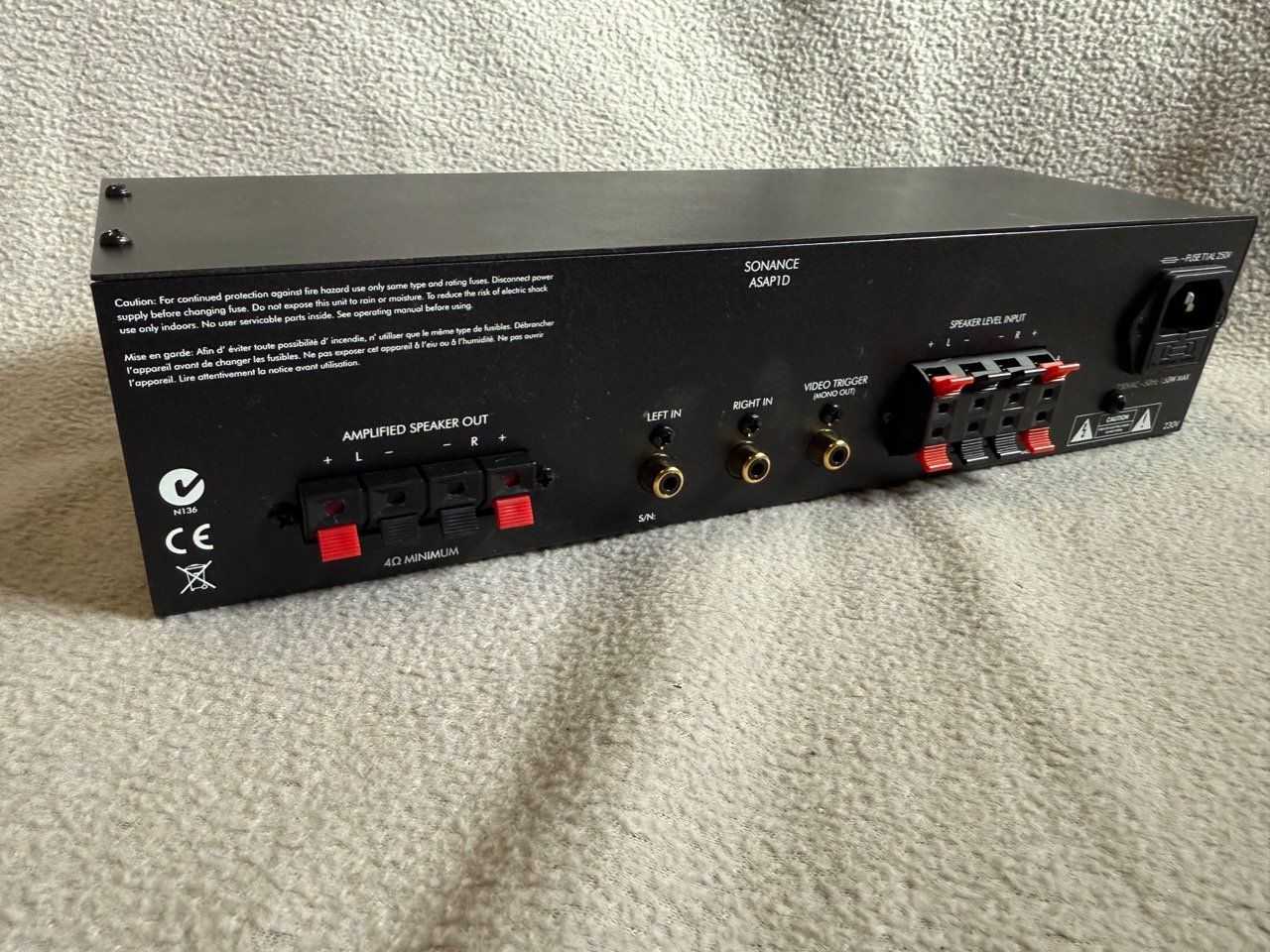 Amplificatori: Sonance Sonamp ASAP1D Auto-Switch Verstärker – Usato da Saanen venduto da AV_Parts 1