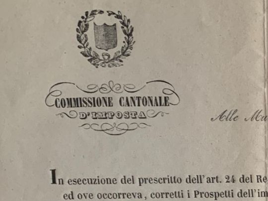 Documenti: Ticino - Bellinzona - 1856 – Usato da Sorengo venduto da 74in 1