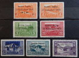 Albanien Kat. 111-117 * 1925 Kat. 25 Euro