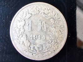 1 Fr. 1914 Helvetia Münze Silber - Sammlerstück