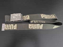 Puma Stoffgürtel mit Logo Schnalle dunkelgrün 