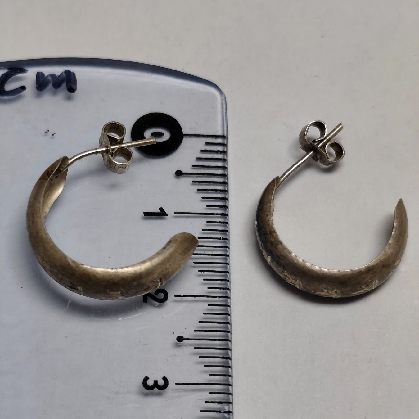 Orecchini pendenti & Orecchini a lobo: Vintage Silver silber Stud Earrings Boucles d'Oreilles #A3 – Usato da Châtelaine venduto da Tropic.Watch2 2