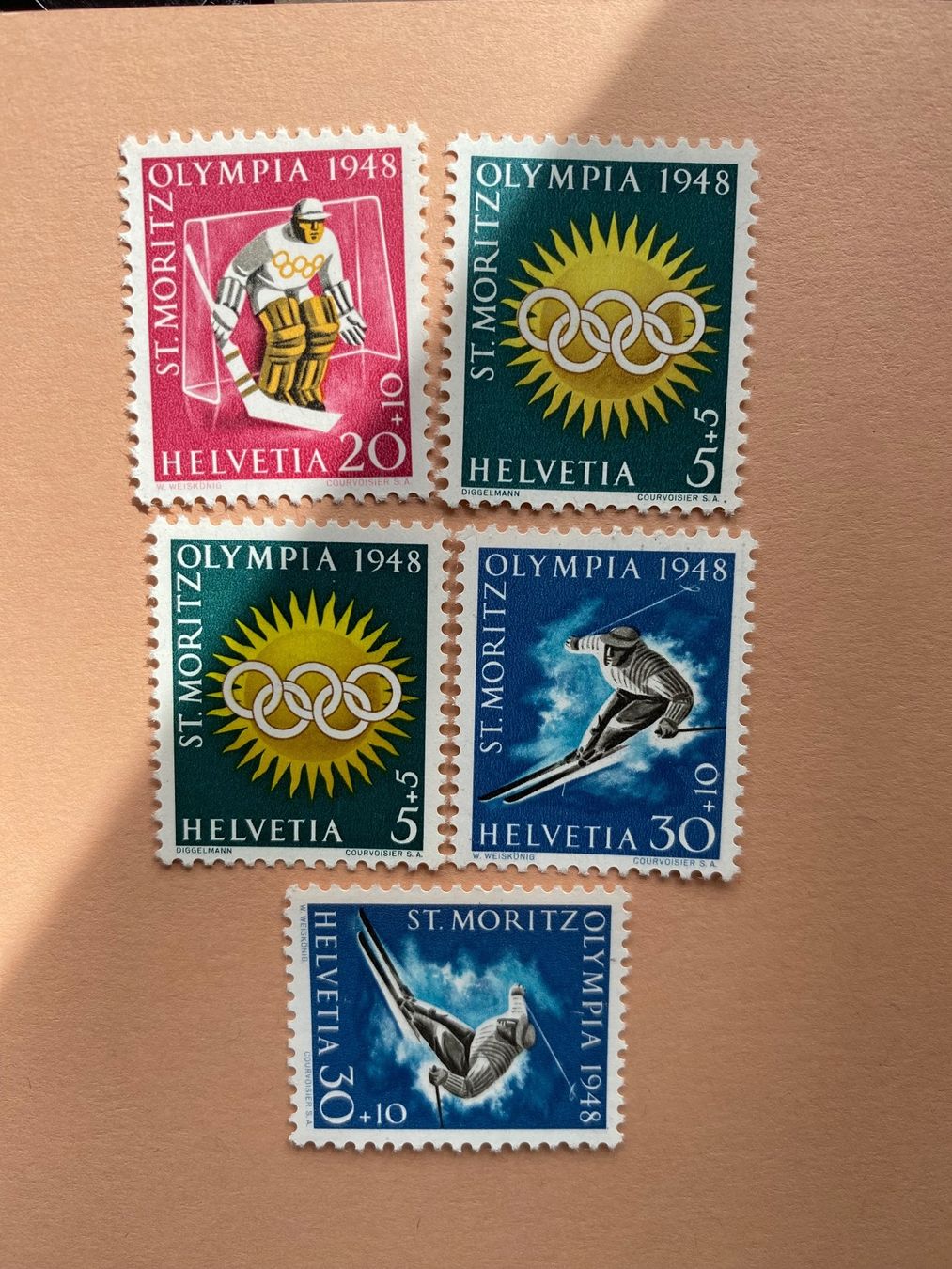 Alle Briefmarken: Olympiamarken, postfrisch – Gebraucht aus Aarau von hilde47