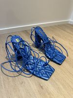 Ego heels blue size 38 lace up sandals
