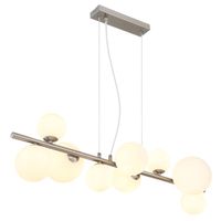 Nickel Pendelleuchte, 87 cm x 35 cm