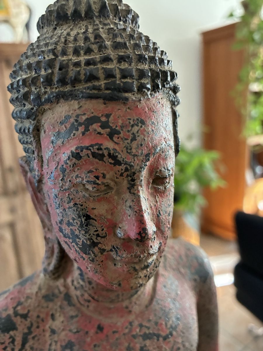 Sculture & Statue: Bouddha kmer du Cambodge en tek – Usato da St-Aubin-Sauges venduto da asianart 3