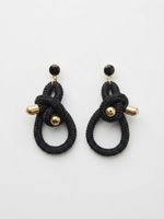Ohrringe Knoten Design schwarz goldfarben