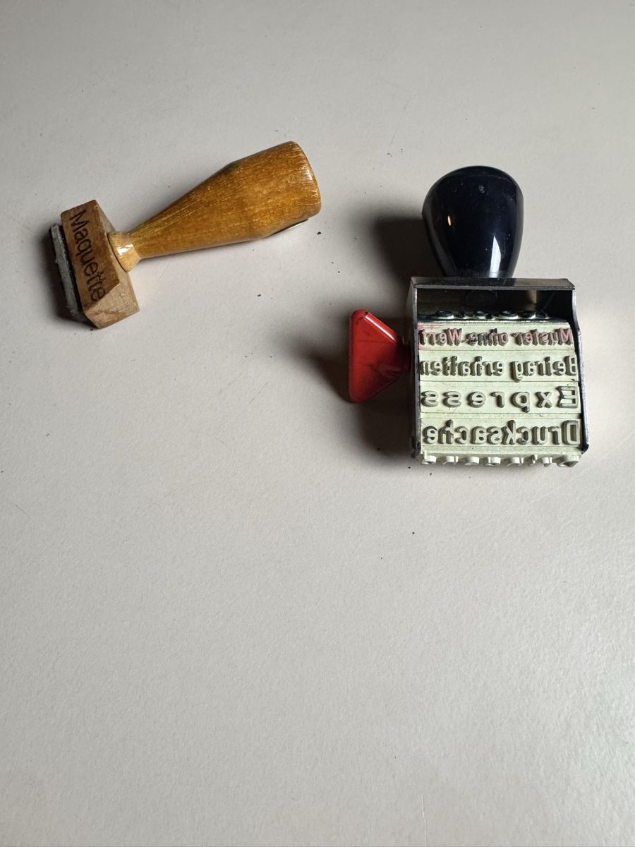 Stempel: Retro Stempel Set: "Maquette" fli – Gebraucht aus Küttigen von Melisch1000 2