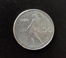 50 Lire Münze Italien 1990
