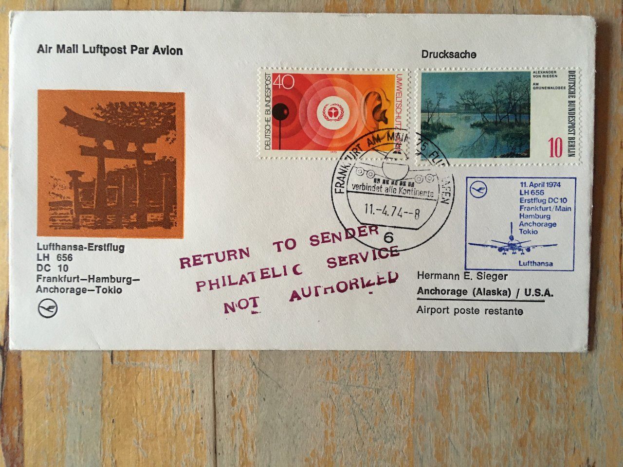 Tutti i francobolli: 9 Flugbriefe BRD 1967-83 – Usato da Nesslau venduto da andi_hon 3