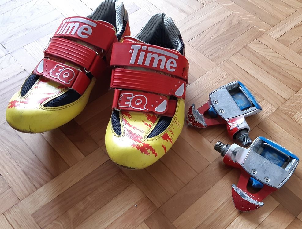 Ensemble chaussures + pédales + cales Time Cofidis vintage 3