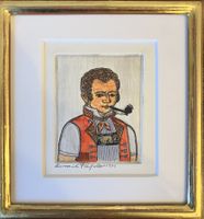 Original Emil Fässler Bild 1976, gerahmt, Rarität!