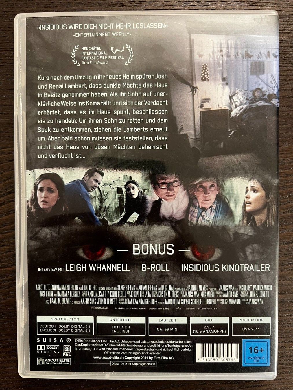 Tous les DVDs: Insidious – D'occasion à Zürich par FilmFreunde 1