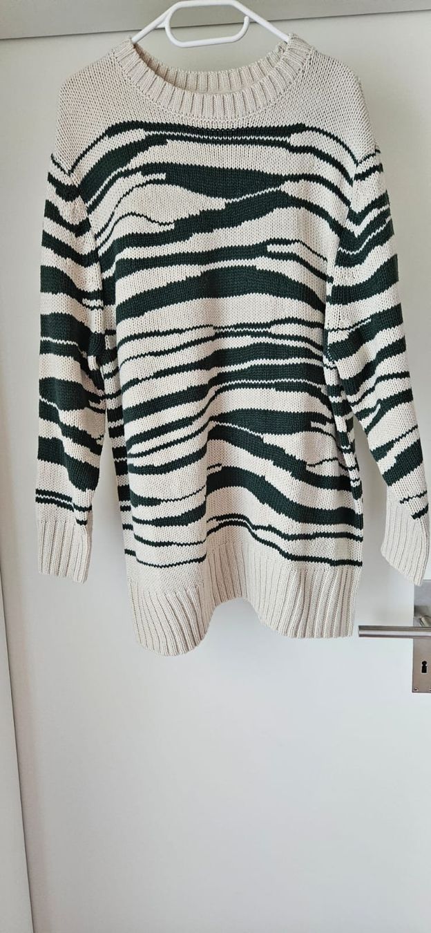 Maglioni & Felpe: Strickpullover in Creme&Grün, von John Baner Gr. 44/46 – Usato da Zweidlen venduto da Shubli