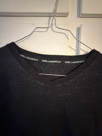 Pullover Karl Lagerfeld lana merino taglia L colore grigio