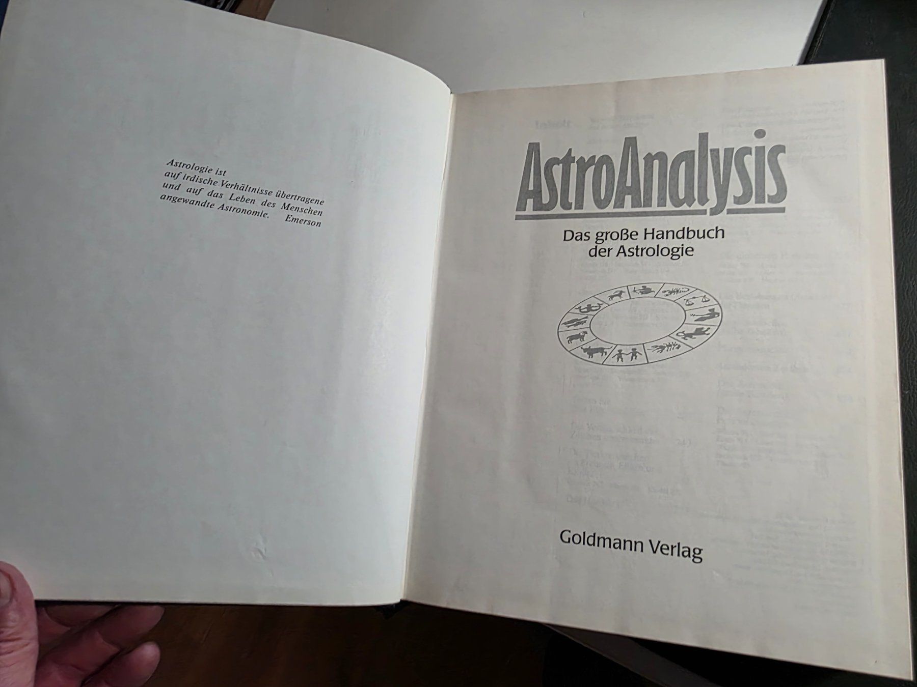 Libri: Astro Analysis - Handbuch der Astrologie 1986 – Usato da Walterswil BE venduto da Lonitti 1