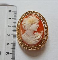 750 Massiv Gold Camme Anhänger/Broche