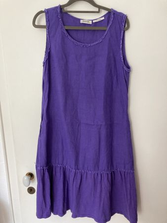 Lila Leinen Kleid Malvin, 38