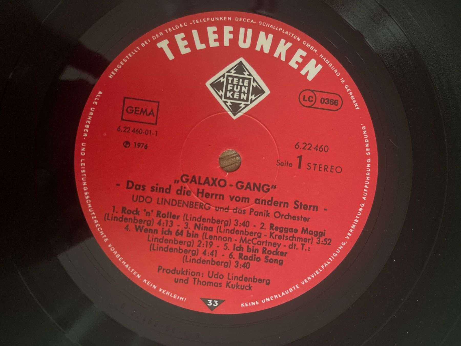 Dischi in vinile: A251/Udo Lindenberg - Galaxo Gang – Usato da Frutigen venduto da Philippe_jsp 2