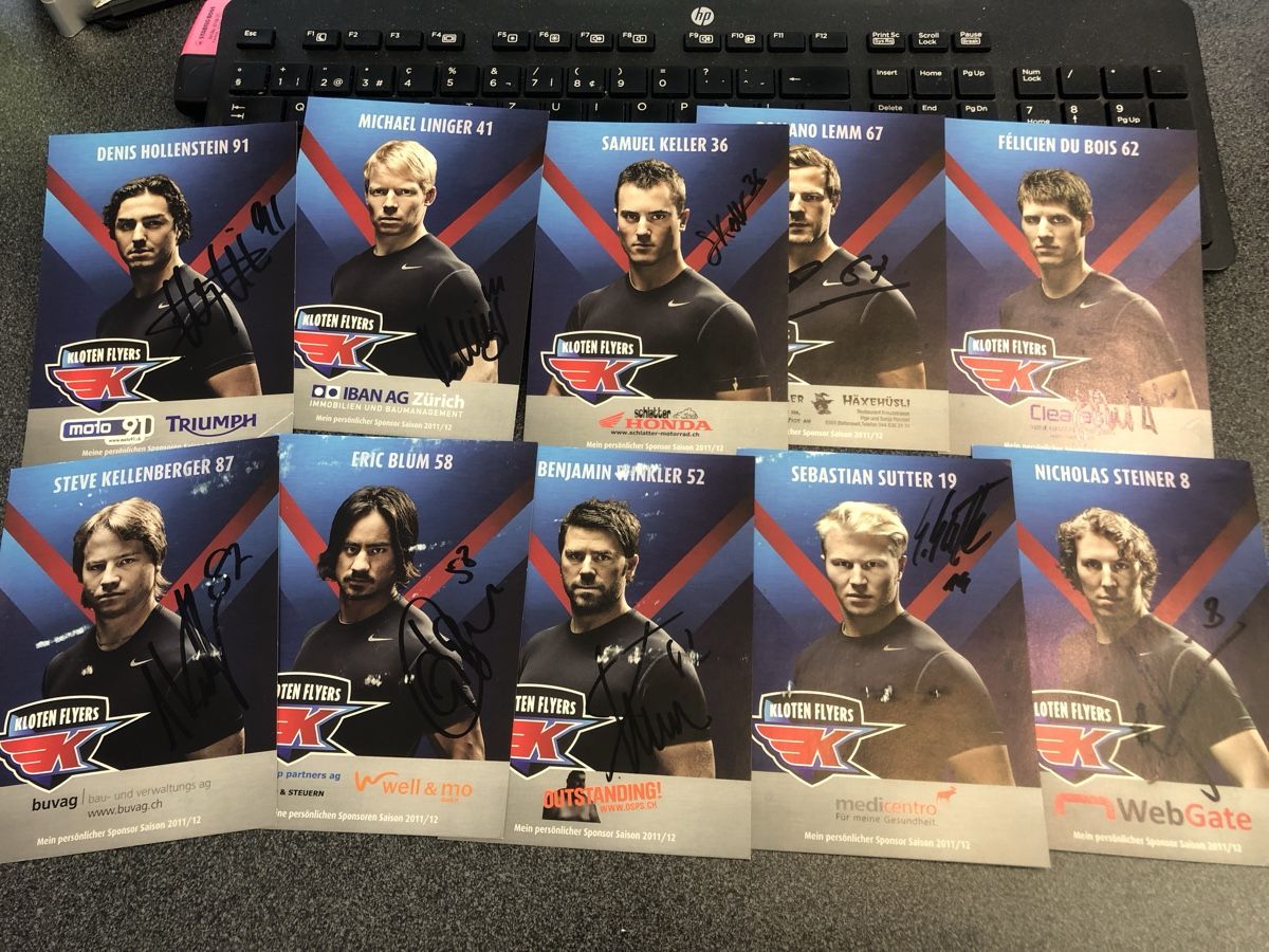 Autografi: 45 Original Autogrammkarten KLOTEN FLYERS – Usato da Lufingen venduto da Rac0 2