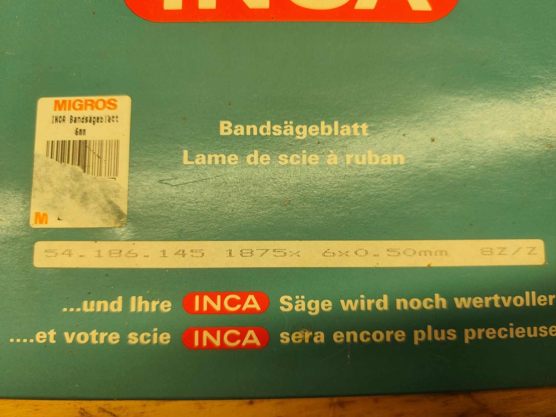 Inca Scies: INCA Bandsägeblatt – Neuf (Voir description) à Hellbühl par 30R_R30 2