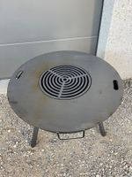Feuerschale 80 cm mit langen Beinen und Grillring 5 mm, 85cm