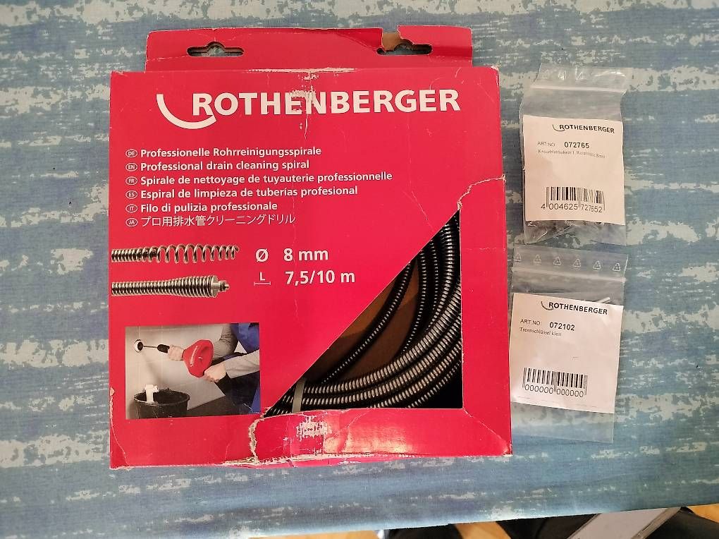 Rothenberger Tutti gli attrezzi: Rothenberger Spirale und Aufsätze – Nuovo e nell'imballaggio originale da Zunzgen venduto da effiR