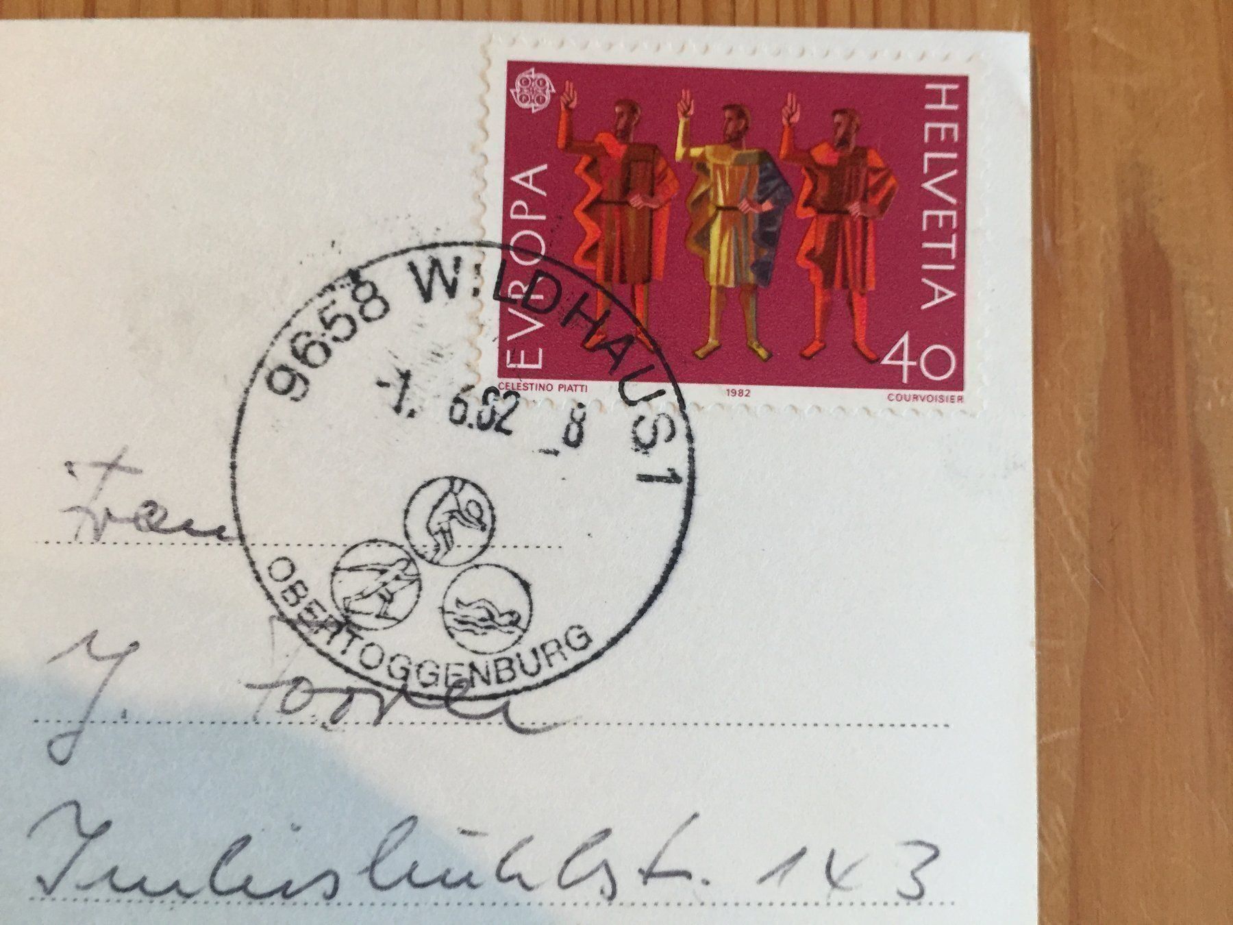 Cartoline postali: Wildhaus m.Säntis u. Schafberg - AK 1982 – Usato da Oberuzwil venduto da Henri09 1