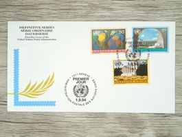 TR100 Enveloppe + Timbre Suisse / ONU 1994