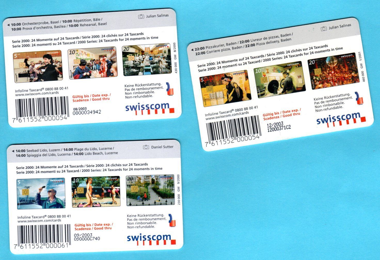 Swisscom Schede telefoniche: Swisscom Taxcard Serie 2000 – Usato da Zürich venduto da Sion2006 1