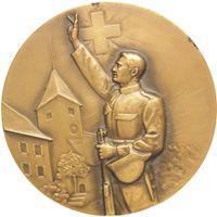 Schweiz Medaille St.Aubin a ses mobilises 1939-1945
