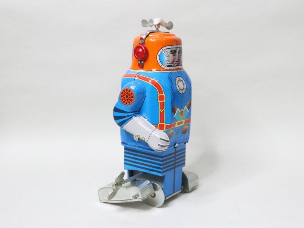 Roboter Skeleton Blechspielzeug - 22cm Großer Aufziehroboter, Terminator-Design, Sammlerstück