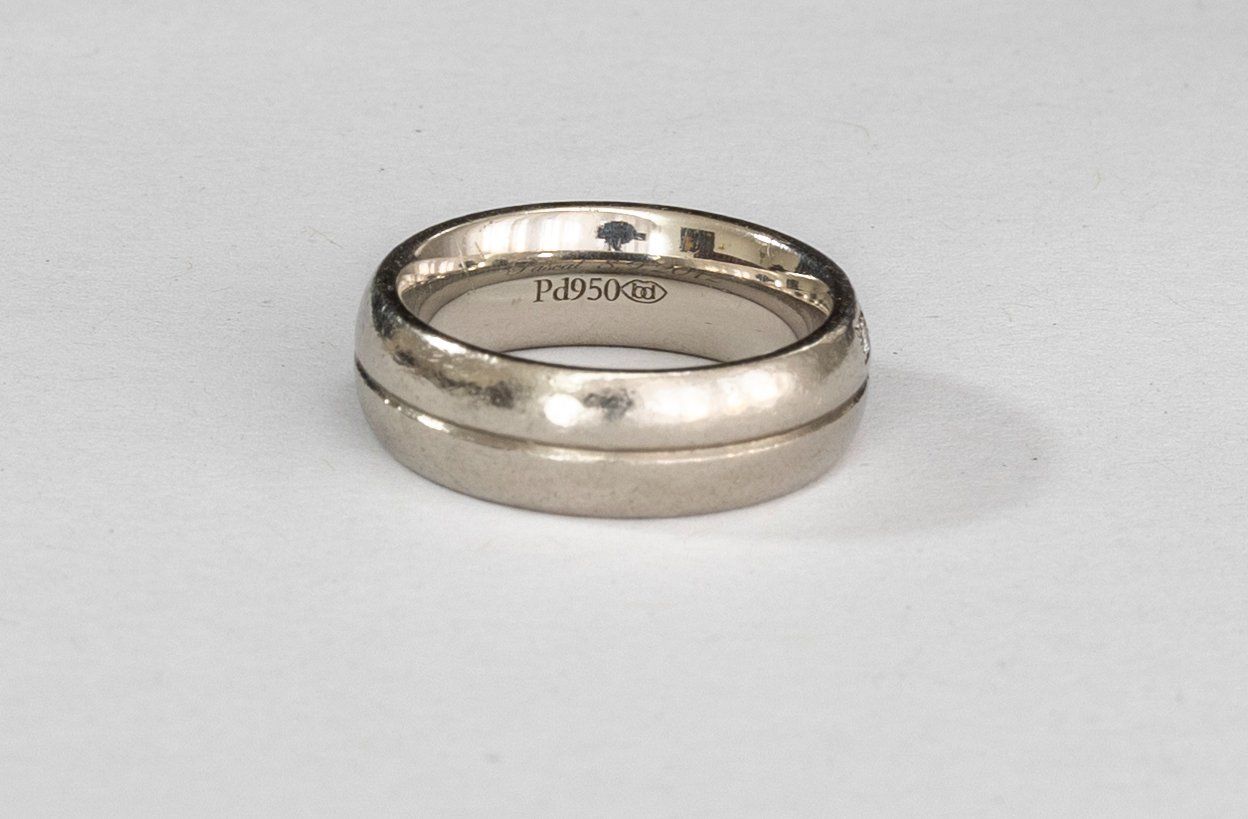 Anelli: Ring Palladium mit 16 Diamanten 0.24ct., Gr. 49 – Usato da Uster venduto da _elloga_ 2