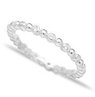Ring fein Kugeln Zirkonia 925 Silber filigran Klassiker 51