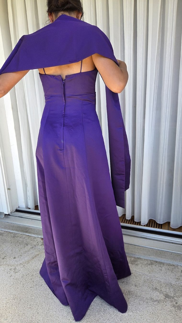 Vestiti: Lila Abendkleid Gr. 36 mit passendem Schal, elegant – Nuovo (secondo la descrizione) da Zug venduto da Pat050 1
