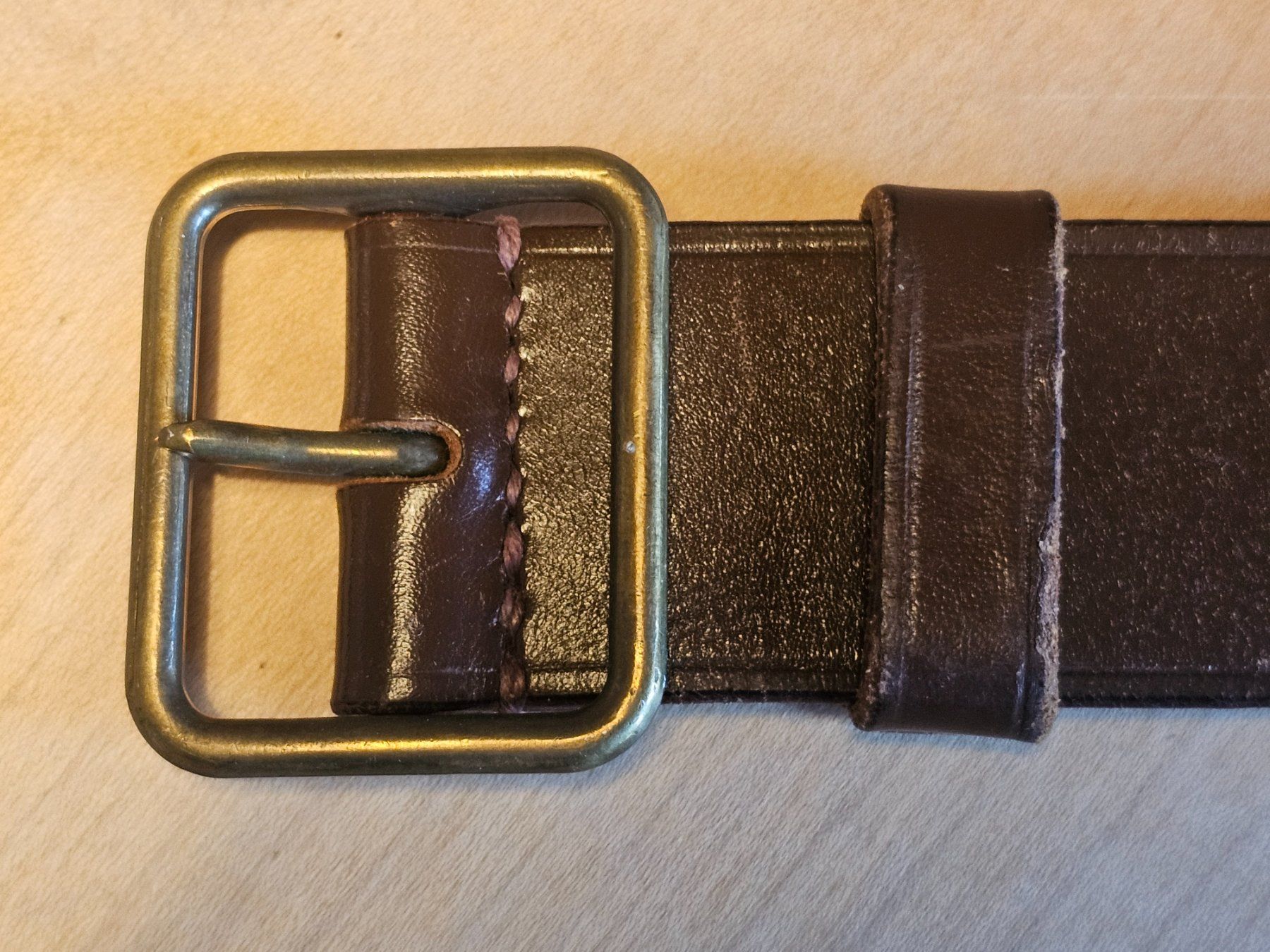 Schweizer Armee Uniformi: Ausgangsgurt Schweizer Armee, Ledergurt 100cm Messing – Usato da Pfäffikon ZH venduto da Gugus60 2