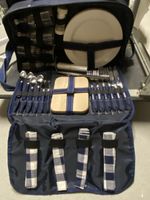 Komplette Picknicktasche für 4 Personen - Sommer bereit!