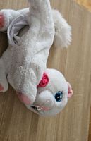 Stofftier Katze weiss rosa Mooving