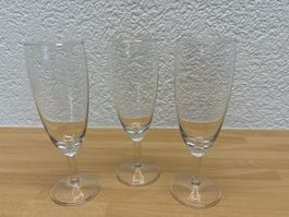 Sektgläser, 3 Stück, Höhe 16 cm