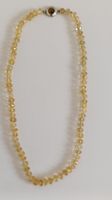 Collier vintage en citrine avec fermoir argent!