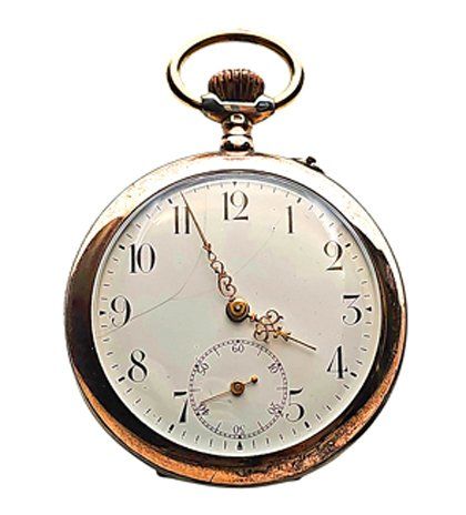 Uhren: Taschenuhr antik vergoldet – Gebraucht aus Zug von urzeit