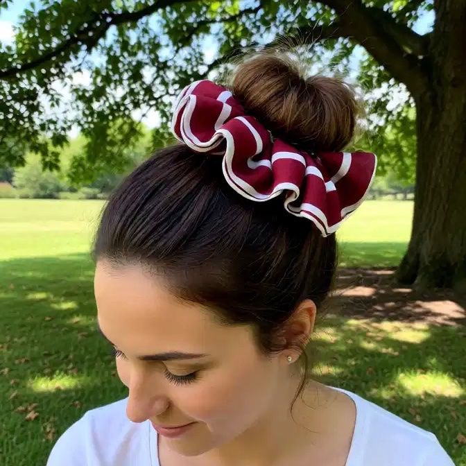 Accessori per capelli: XXL Scrunchie - Doppelseitiger Chiffonstoff - Handgefertigt – Nuovo e nell'imballaggio originale da Vals venduto da ABA-Atelier 6