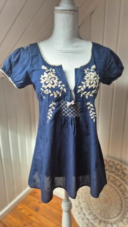 ODD MOLLY    💙🤍   babydoll bluse  Grösse 0 ( S )