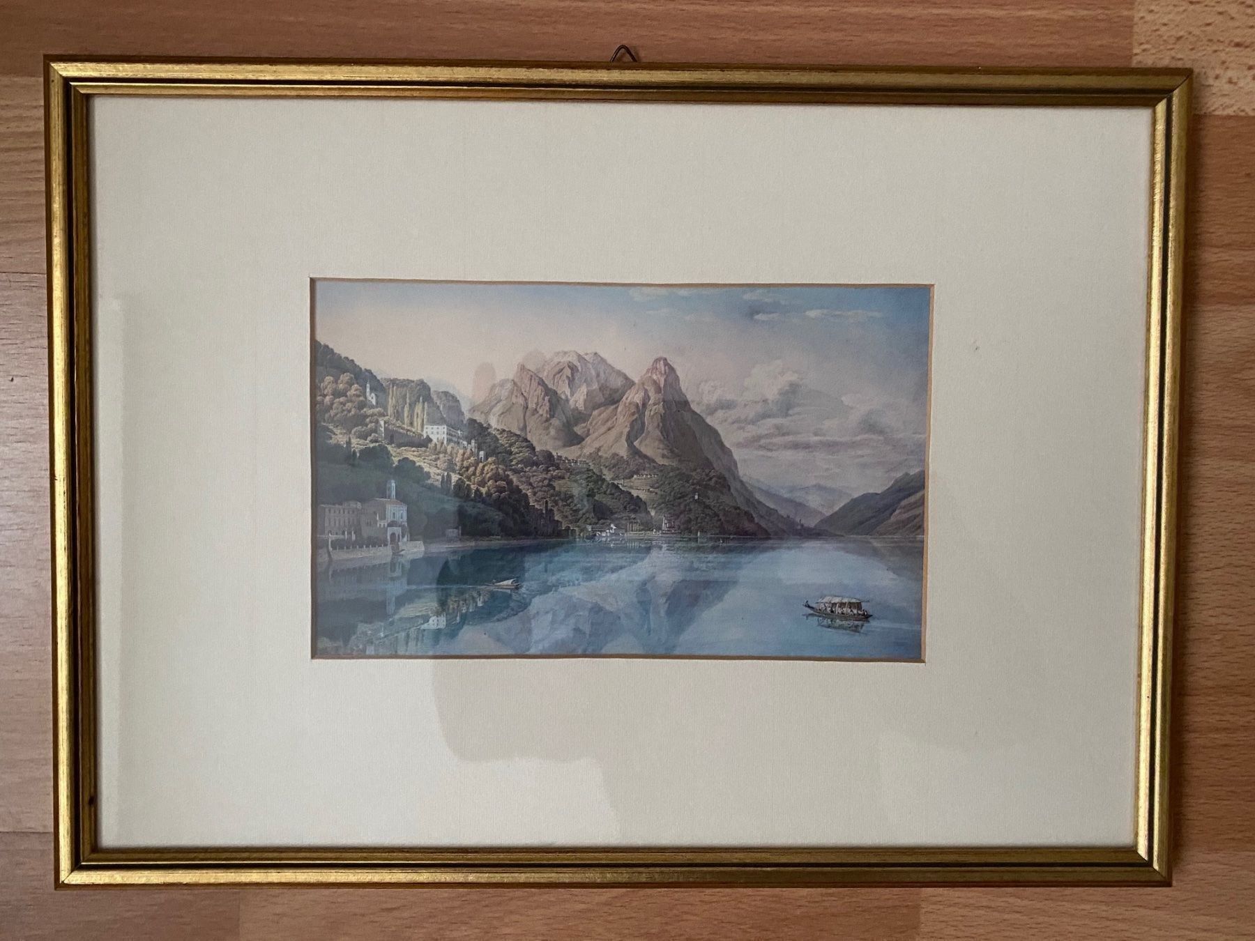 Foto & Immagini: Aquarell, Lago di Lugano, 1820. – Usato da Reinach BL venduto da bernascg 7